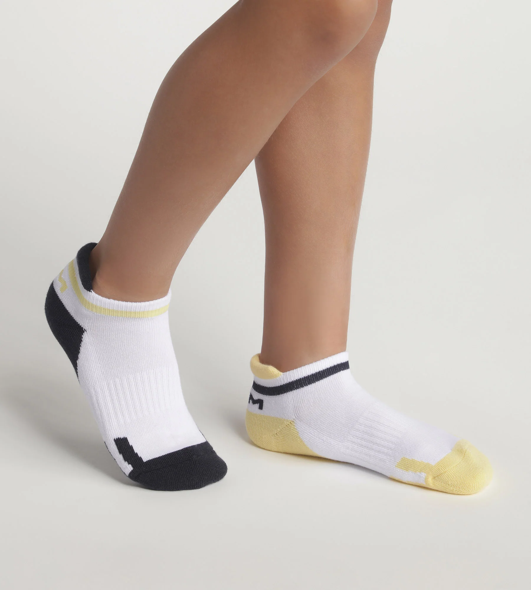 Pack de 2 calcetines de algodón unisex Navy Yellow Dim Sport