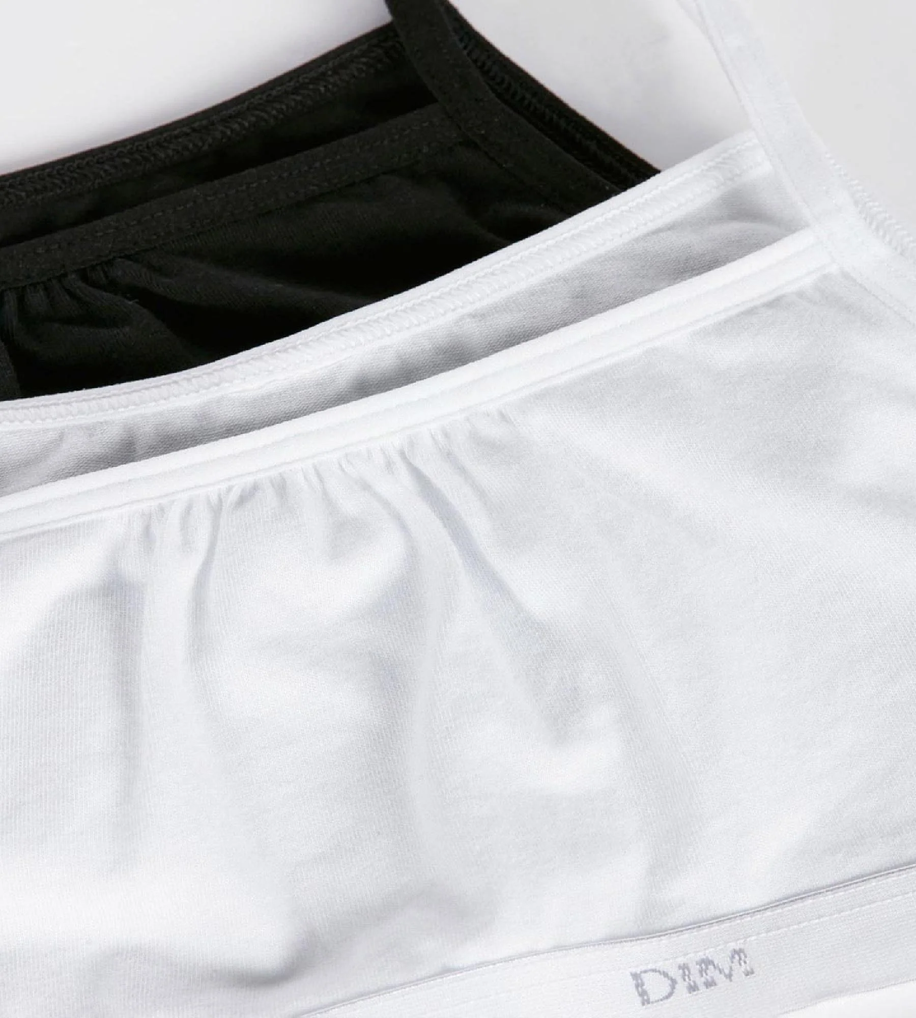 Pack de 2 sujetadores de niña en algodón elástico Negro Blanco Les Pockets Ecodim - Imagen 3