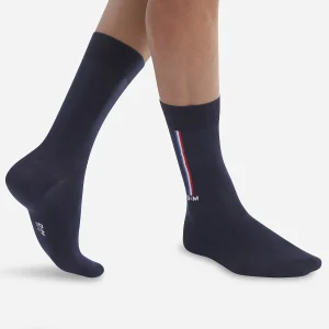 Calcetines azules de algodón para hombres con la bandera francesa Monsieur Dim