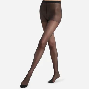 Pantis de mujer transparentes de Licra reforzada Negro Ultra Resist