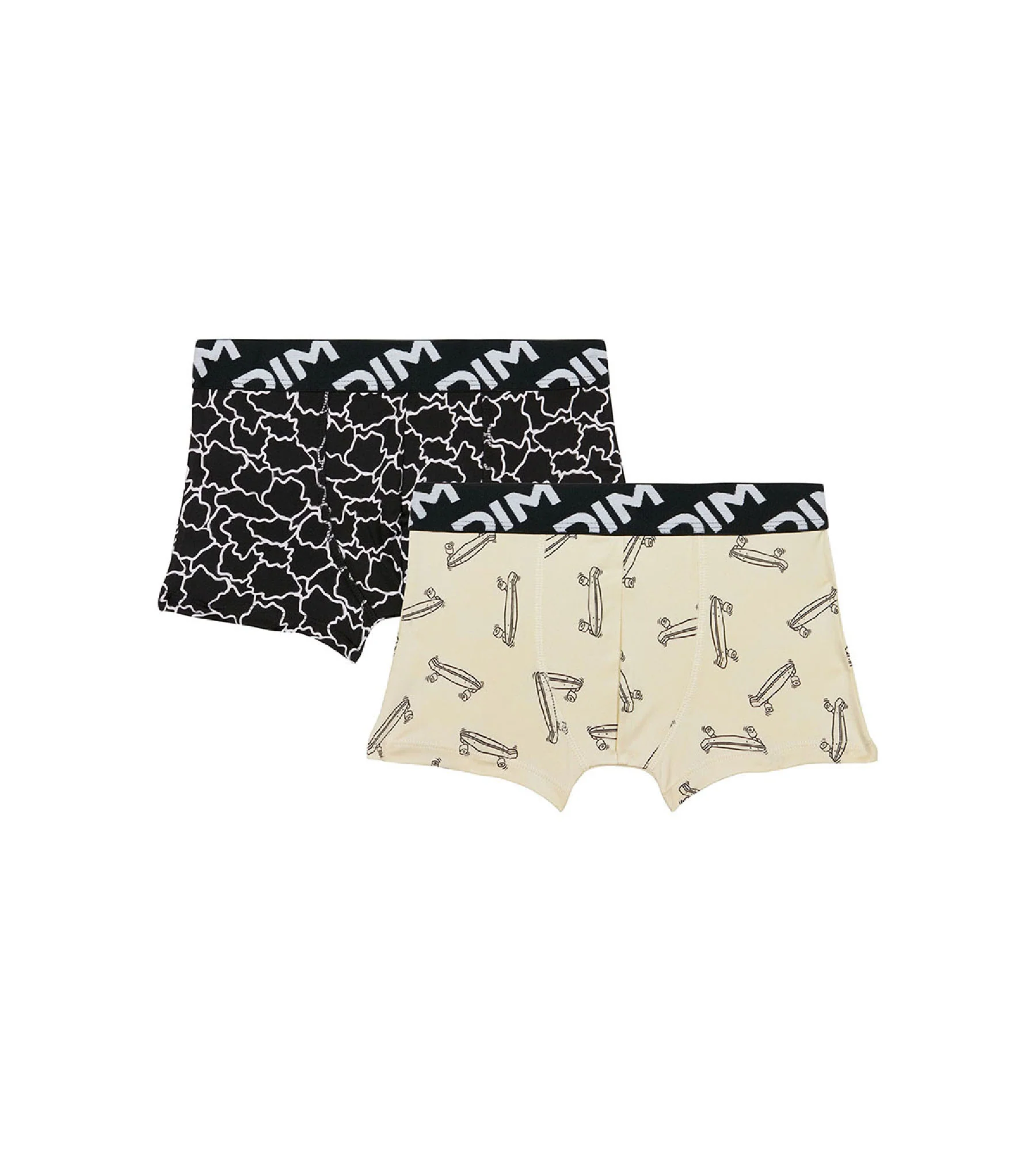 Pack de 2 bóxer de niño en microfibra reciclada con estampado skate Dim Micro