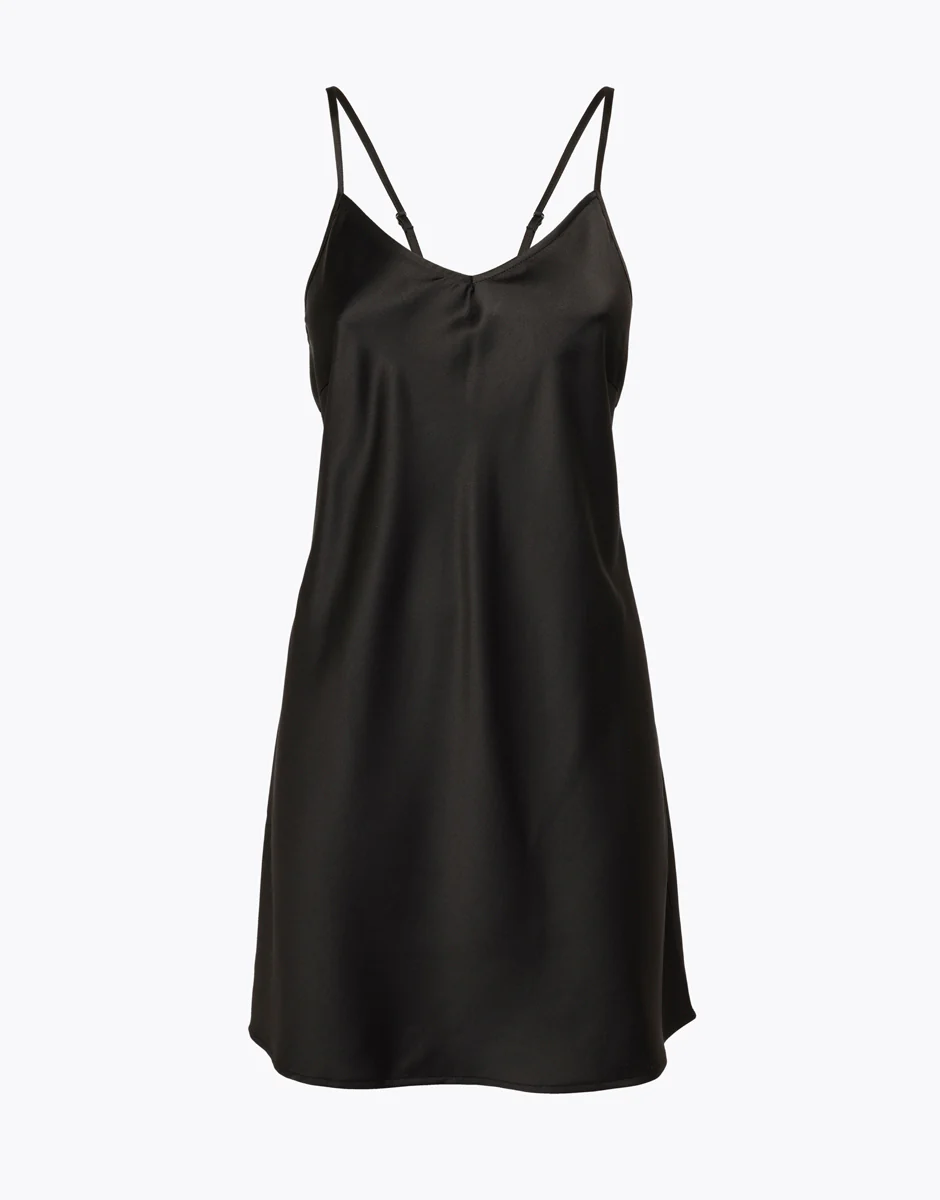 Camisón negro satinado - Imagen 2