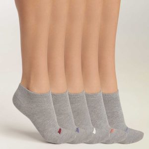 Pack de 5 pares de calcetines de algodón EcoDim Gris Claro para mujer
