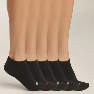 Pack de 5 pares de calcetines negros de algodón para mujer con pastillas EcoDim
