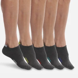Pack de 5 pares de calcetines bajos de algodón para hombre gris EcoDim
