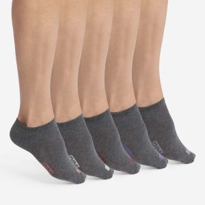 Pack de 5 pares de calcetines grises de algodón para hombre con etiquetas EcoDim