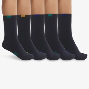 Pack de 5 pares de calcetines para niños de algodón azul marino Ecodim