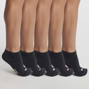 Pack de 5 pares de calcetines unisex de algodón azul marino con etiquetas EcoDim