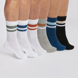 Pack de 6 pares de calcetines de hombre en algodón Multicolor EcoDim Sport