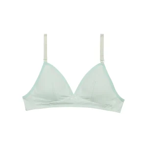 Sujetador triangular sin aros en algodón bio Azul Pastel Skin Care