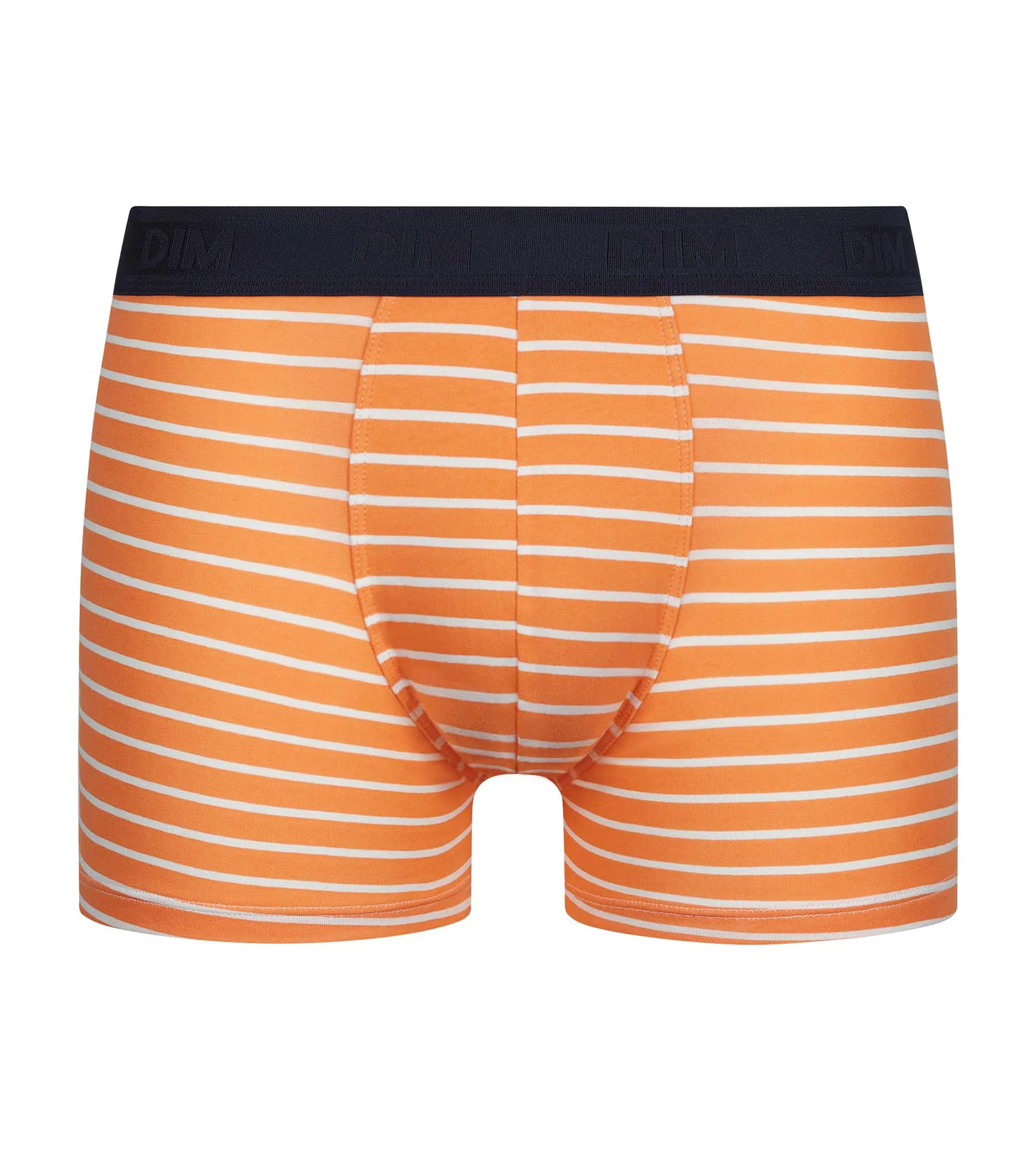 Bóxer de hombre de algodón elástico naranja a rayas Dim Fancy - Imagen 3