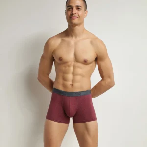 Bóxer de hombre de algodón elástico rojo con lunares Dim Fancy