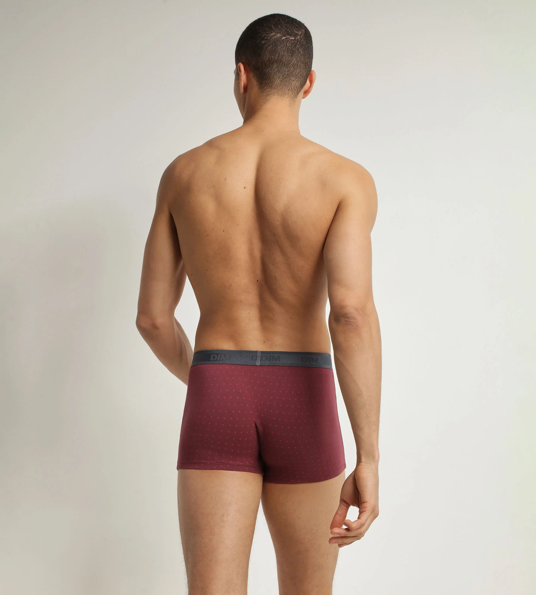 Bóxer de hombre de algodón elástico rojo con lunares Dim Fancy - Imagen 2
