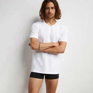 Pack de 2 camisetas de hombre termorreguladoras de cuello redondo Blanco Dim Sport