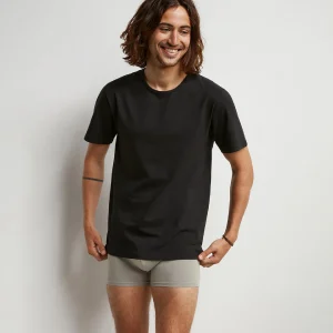 Pack de 2 camisetas de hombre termorreguladoras de cuello redondo Negro Dim Sport