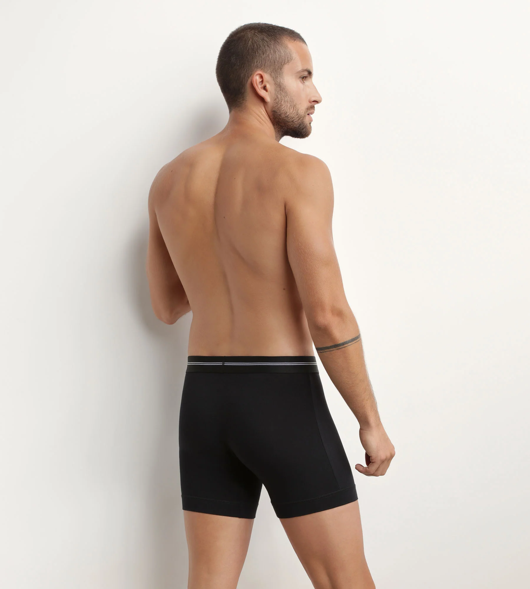 Bóxer de microfibra con bordes planos Negro Dim Icons Essentiel - Imagen 2