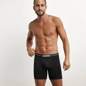 Boxer de hombre en microfibra con estampado logomanía Negro Dim Icons Essentiel