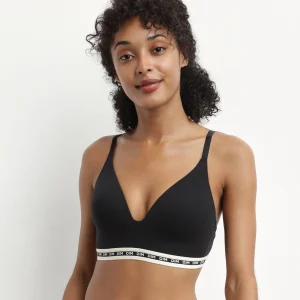 Sujetador triangular de algodón modal con copas moldeadas Negro Dim Icon