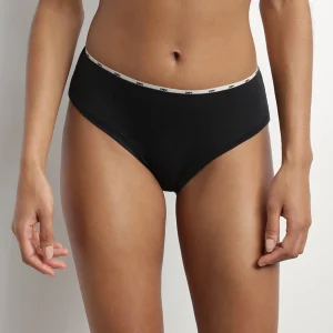 Braguita de mujer de algodón elástico Negra Dim Icon Essentiel