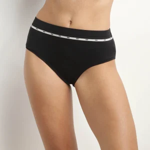 Braga alta en algodón modal Negra Dim Icon Essentiel