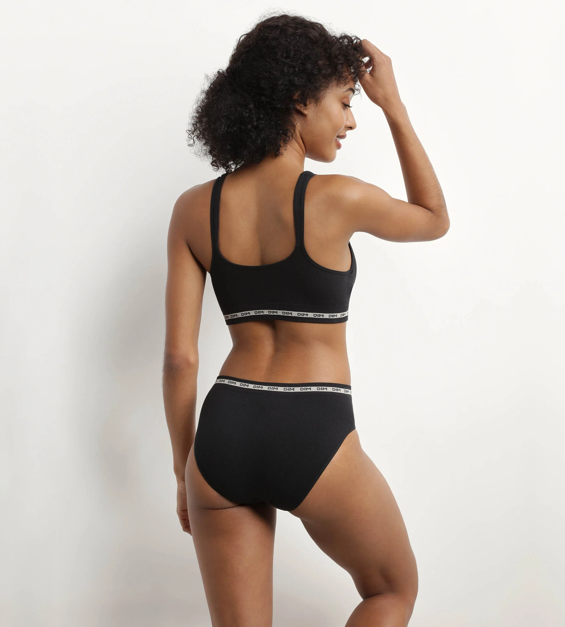 Braga de algodón modal sin costuras Negra Dim Icons Seamless - Imagen 4