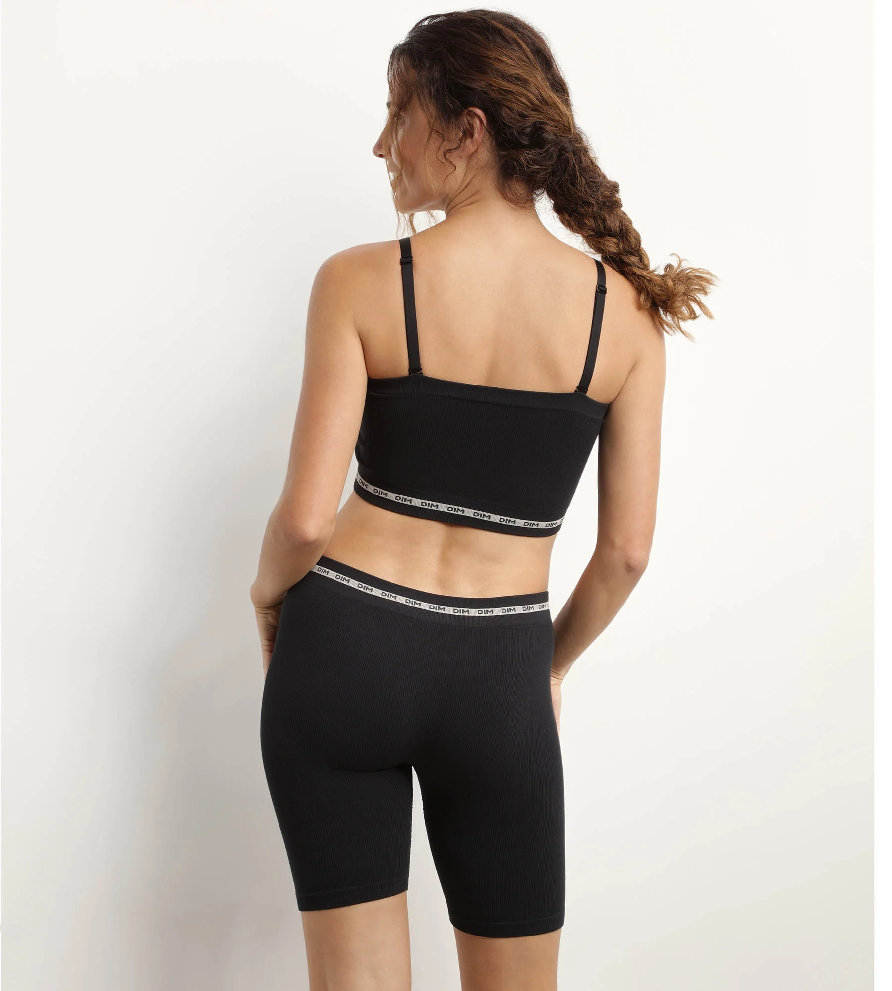 Sujetador tipo top de algodón modal polyamide Negro Dim Icons Seamless - Imagen 4