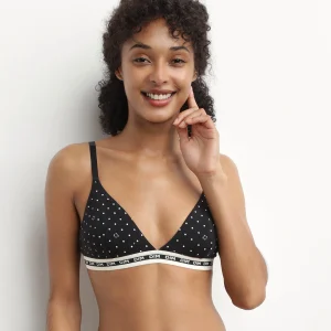 Sujetador triangular sin aros de algodón modal Negro Dimmania Dim Icon Essentiel