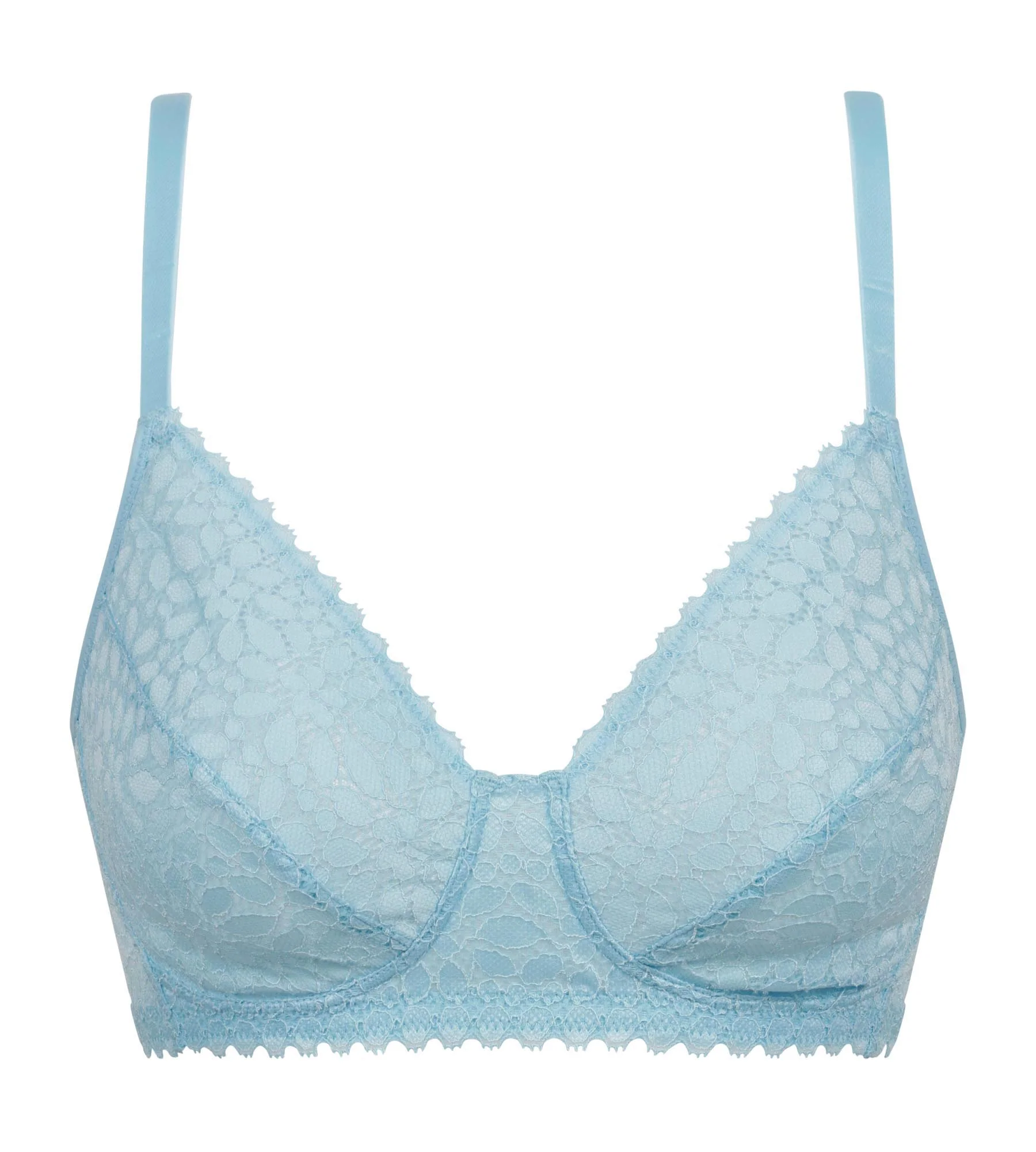 Sujetador triángulo de encaje floral azul Dim Daily - Imagen 5