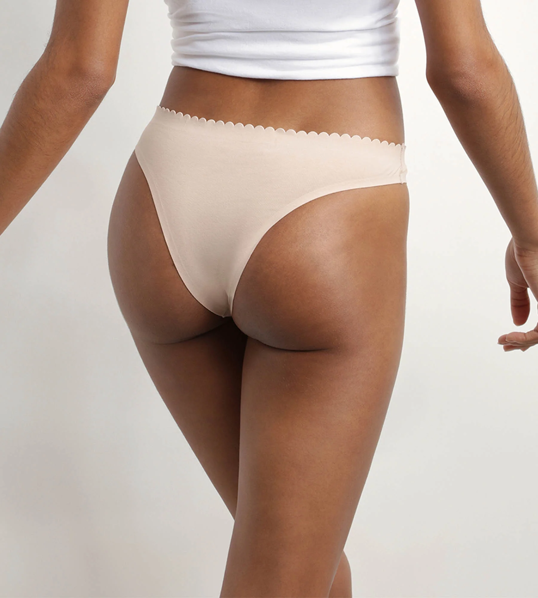 Pack de 2 bragas brasileñas de mujer en microfibra Nude y Negro Body Touch Easy - Imagen 2