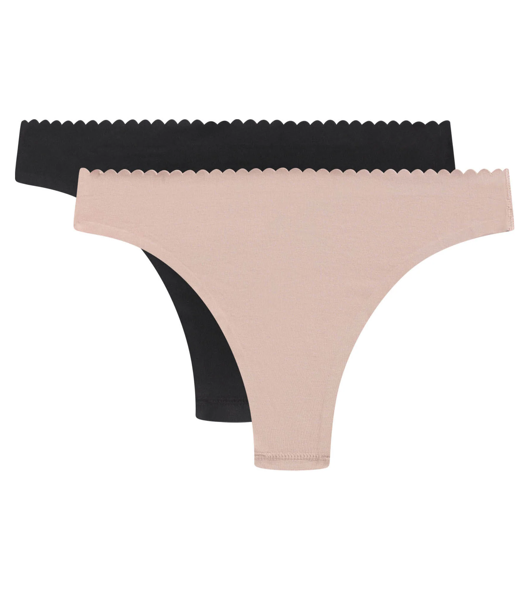 Pack de 2 bragas brasileñas de mujer en microfibra Nude y Negro Body Touch Easy - Imagen 5
