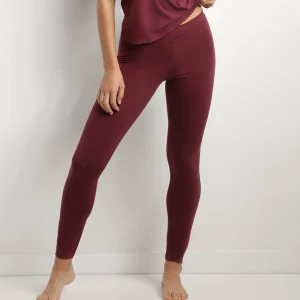 Leggings de mujer opacos de algodón elástico Burdeos Body Touch Easy