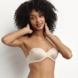 Sujetador tipo top de microfibra con tirantes extraíbles Nude de Dim