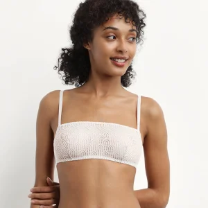 Bralette sin aros con encaje gráfico Nácar Mod de Dim