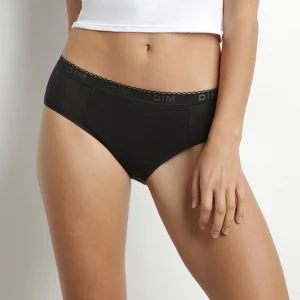 Braguita menstrual de algodón ecológico negro flujo muy abundante Dim My Protect