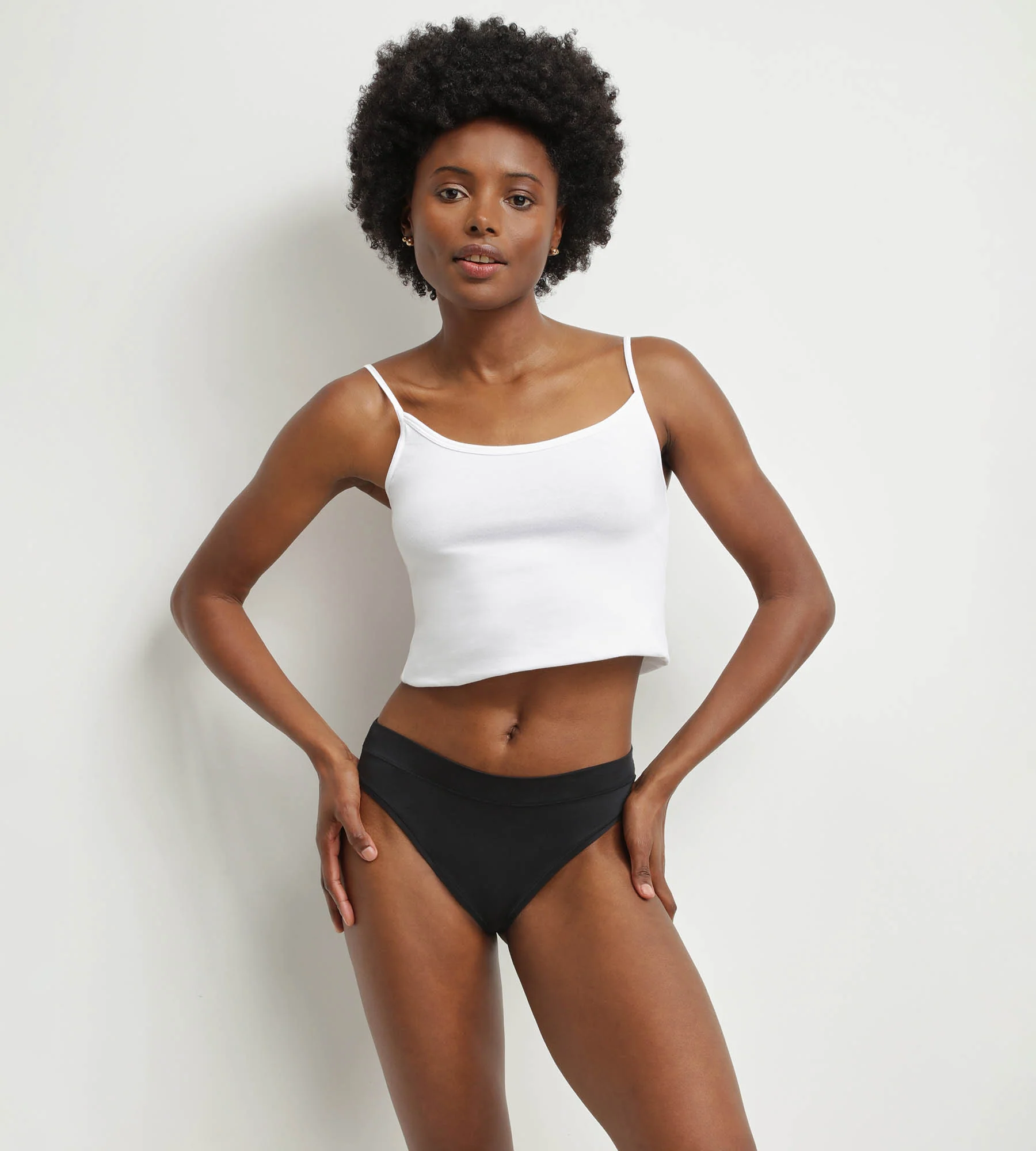 Tanga de mujer de algodón modal Negro Dim Comfort Collection - Imagen 3