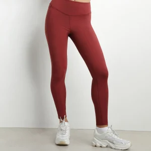 Leggings deportivos de mujer en microfibra modeladora Burdeos Dim Move