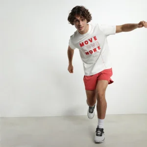 Pantalón corto deportivo de hombre en tejido transpirable Rojo Dim Move