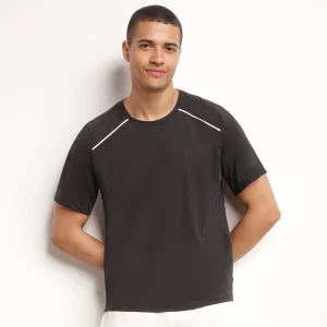 Camiseta deportiva de hombre en tejido vaporoso negro Dim Move