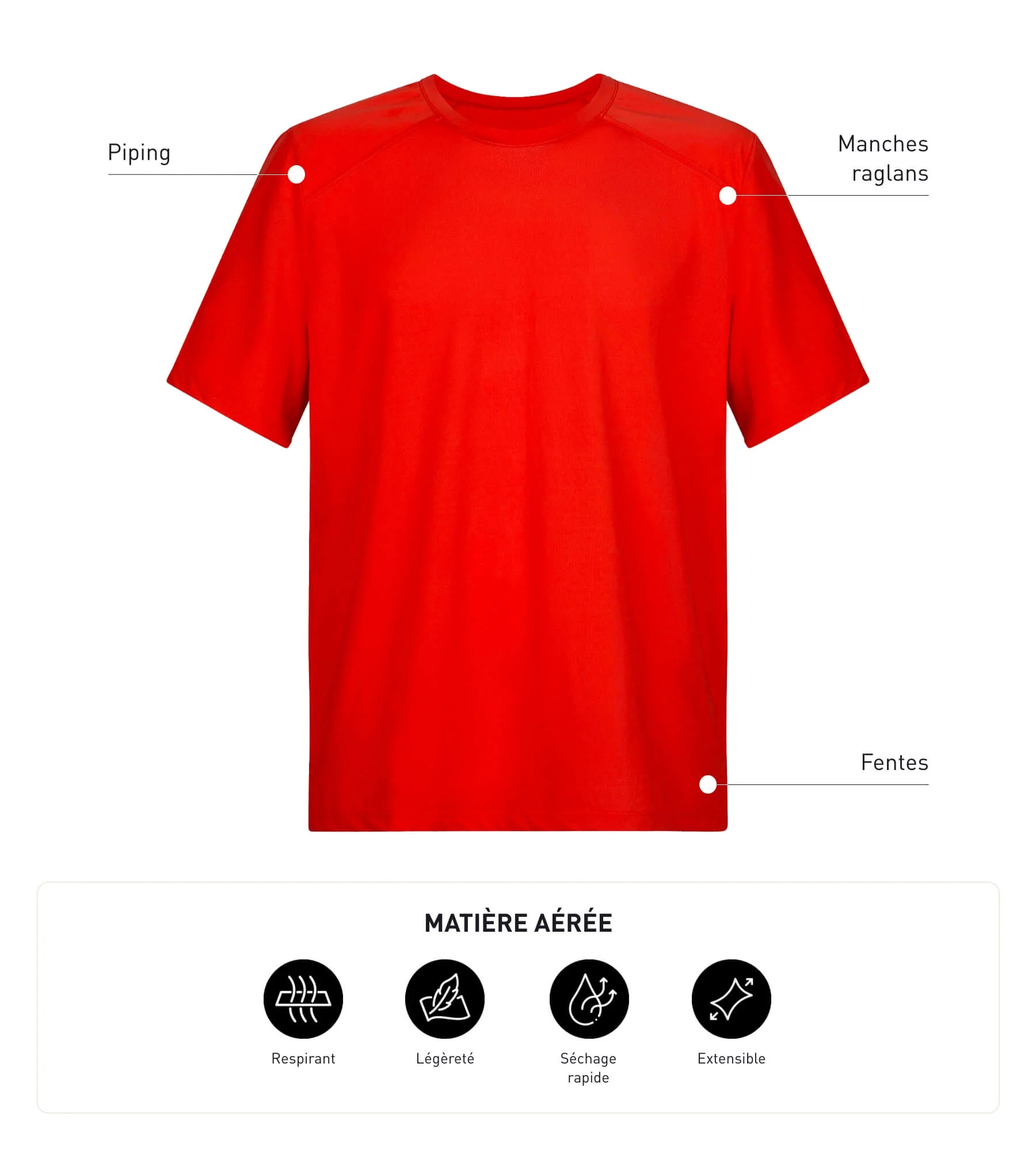 Camiseta de deporte para hombre Naranja Dim Move - Imagen 5