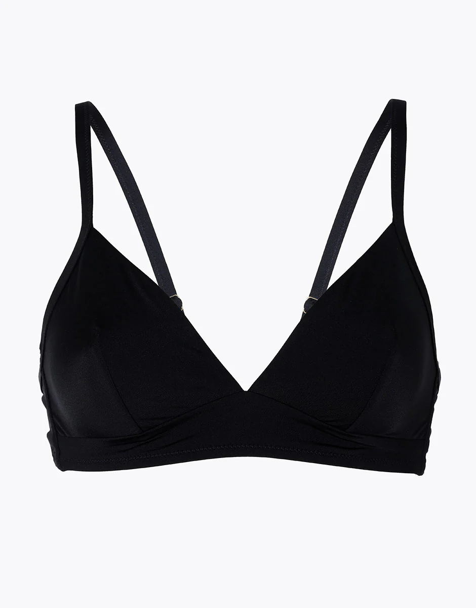 Top de bikini acolchado Essential Micro de microfibra negra - Imagen 5