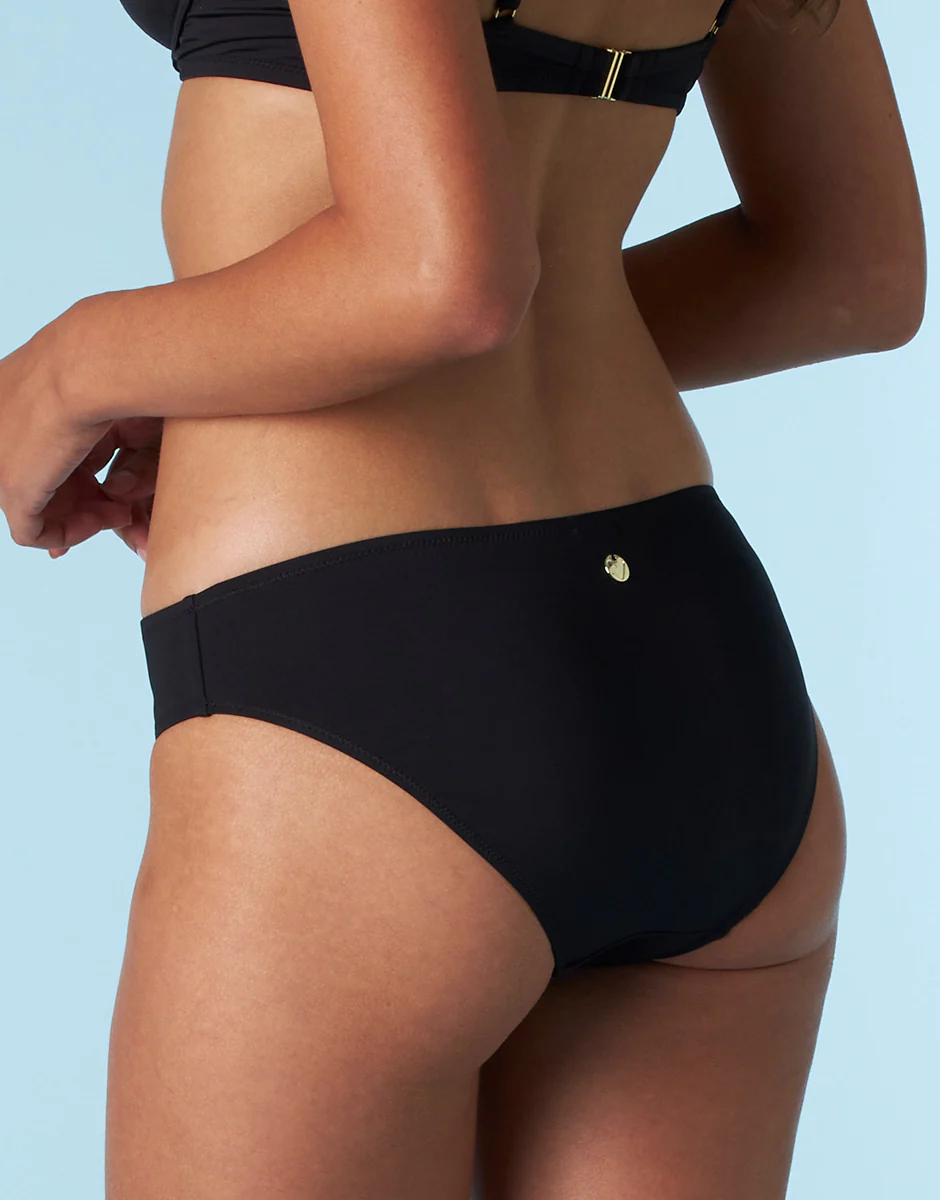 Braga de bikini midi Essential Micro en microfibra negra - Imagen 2