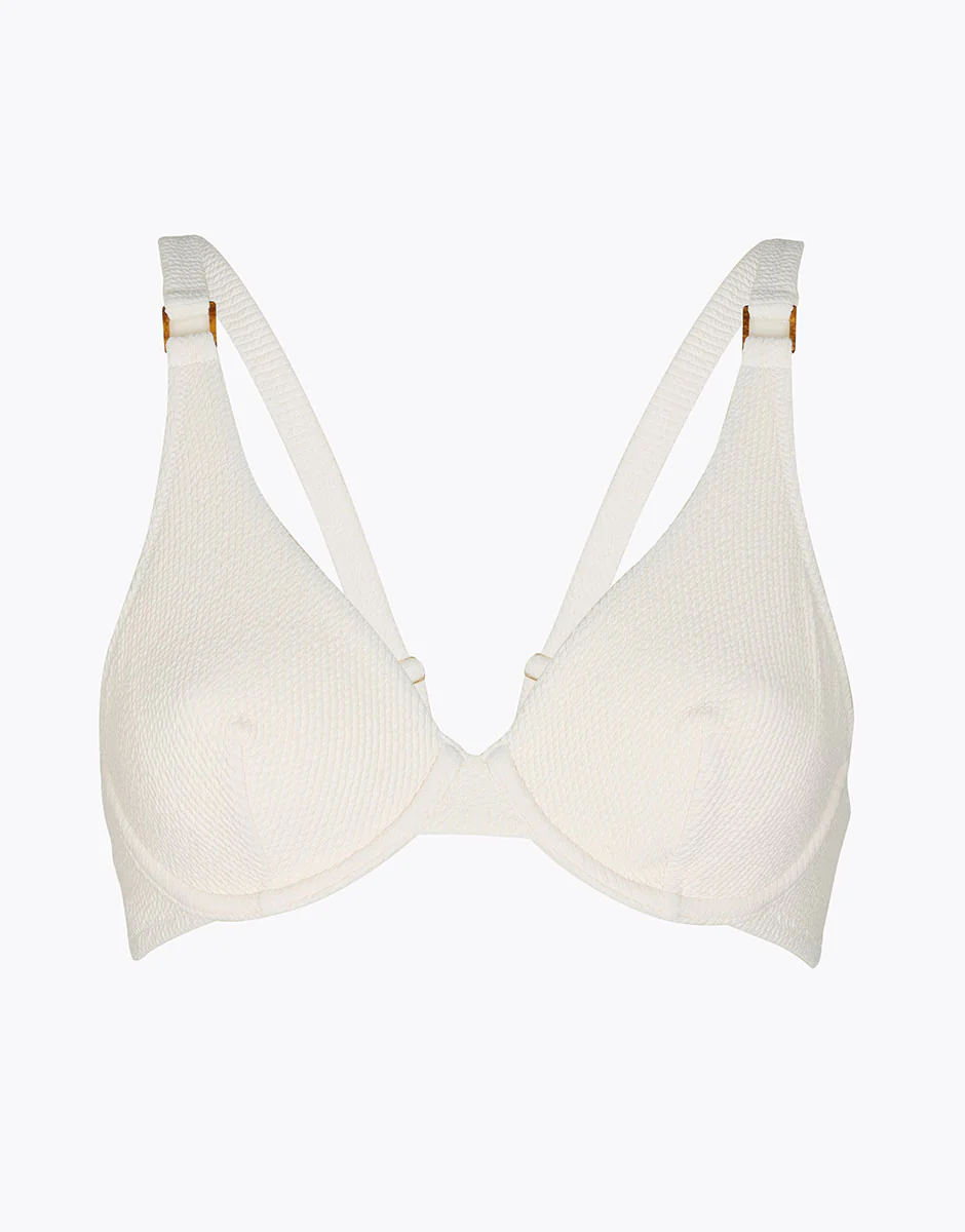 Sujetador con aros Glam Smoke en microfibra texturizada Arena - Imagen 6