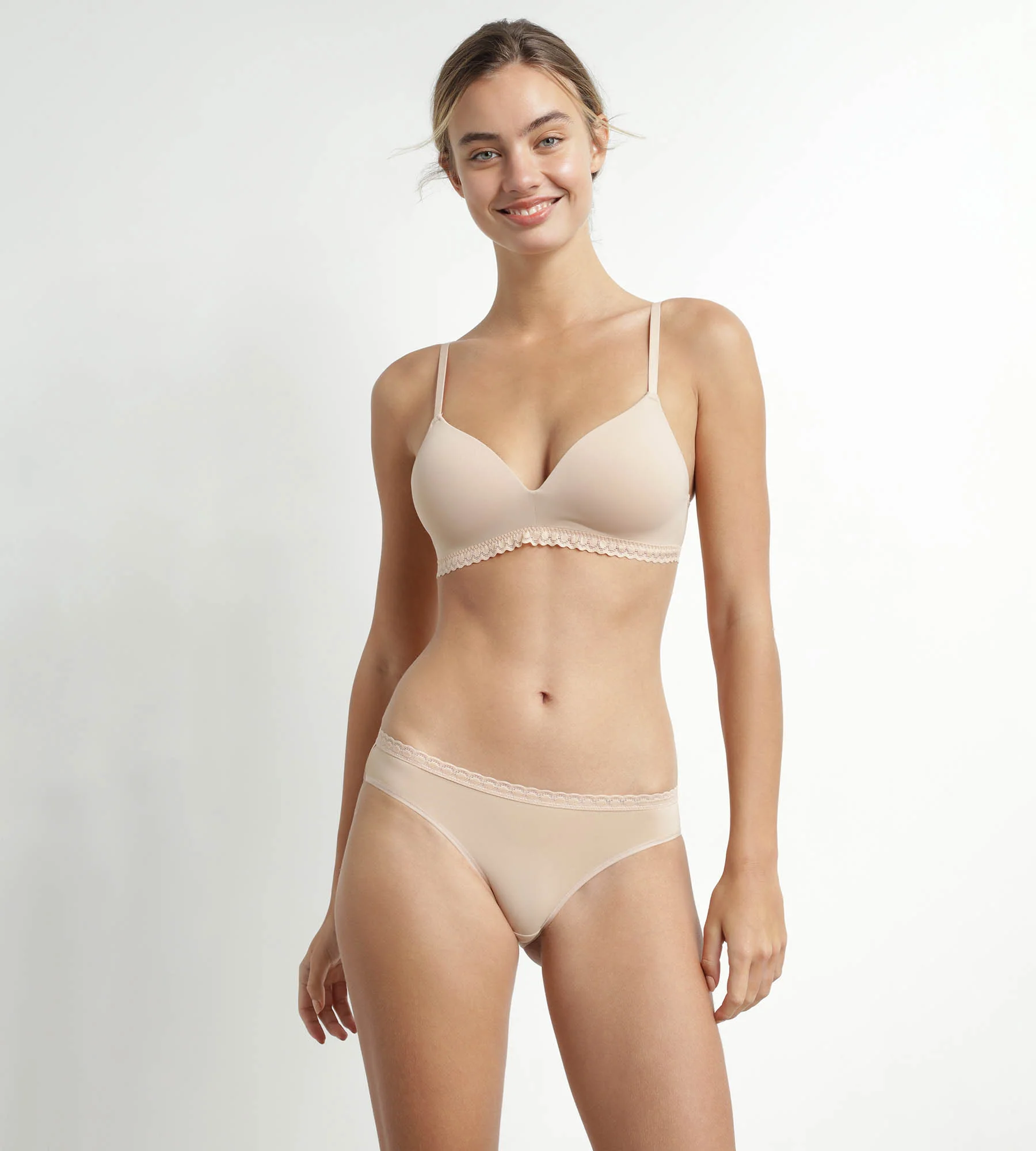 Sujetador triángulo con aros y relleno Nude Daily Micro - Imagen 3