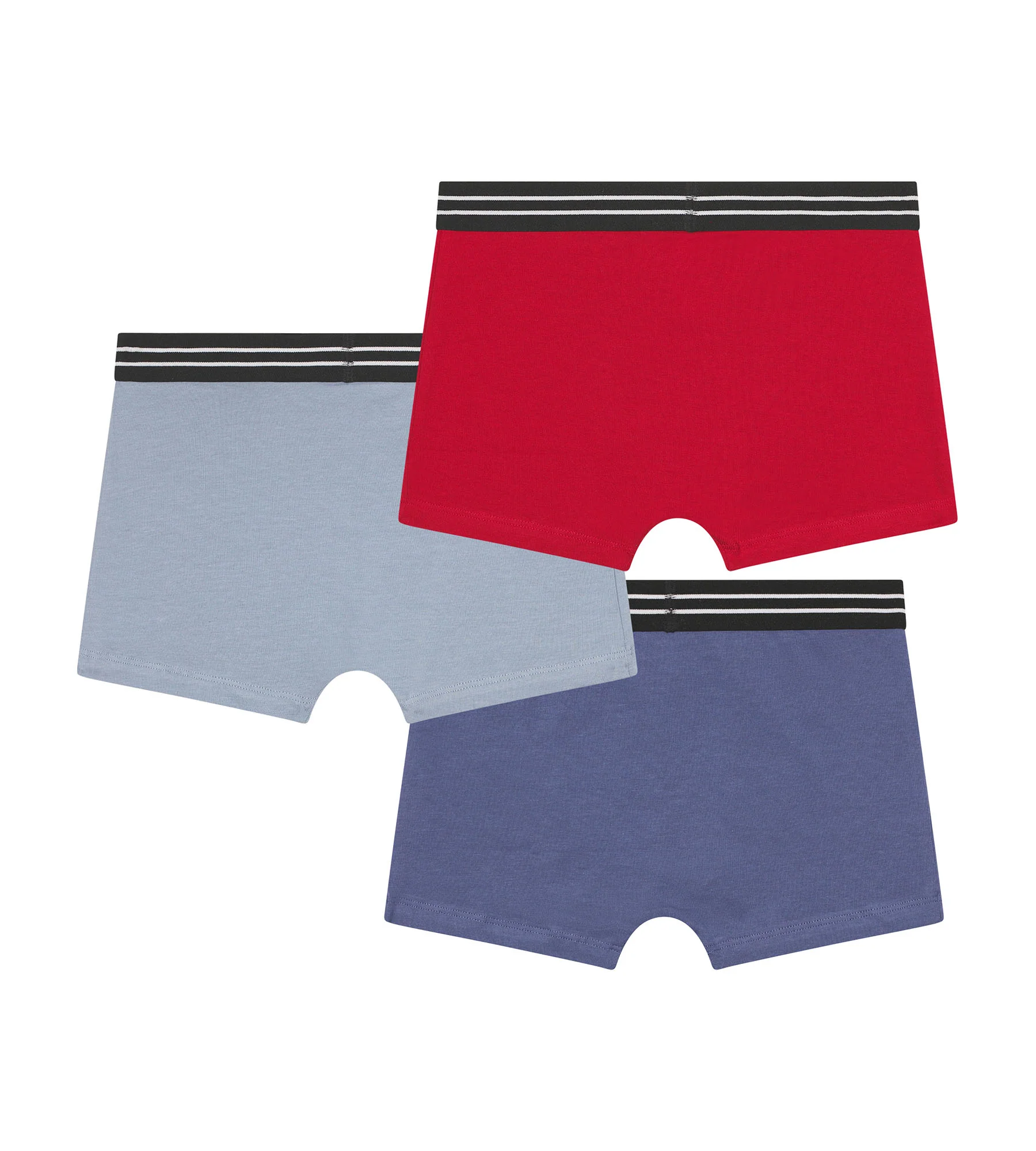 Pack de 3 calzoncillos de algodón elástico Ecodim Carmine Red Blue para niño - Imagen 2