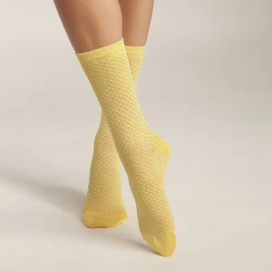 Calcetines de viscosa para mujer Efecto gofrado Limón Estilo Dim