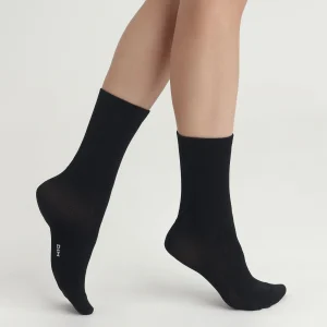 Calcetines de mujer Raso negro Dim Fashion