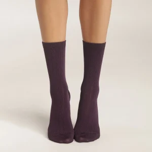 Calcetines de mujer de algodón satinado Violet Dim Fashion