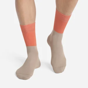 Calcetines de hombre de algodón efecto colourblock Praliné Dim Mode