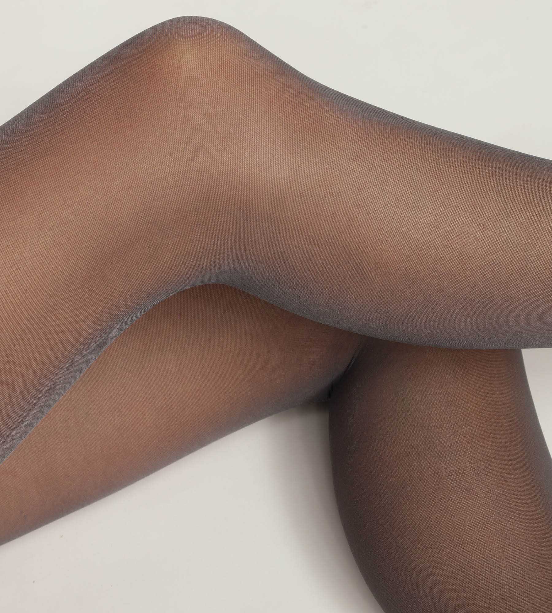 Pantis transparentes grises de mujer con ribete en contraste Dim Style - Imagen 3