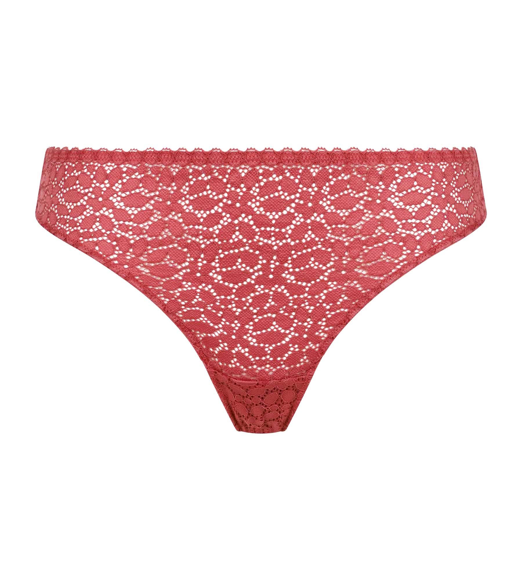 Tanga Dim Daily Encaje Rosa Seda Mujer - Imagen 5